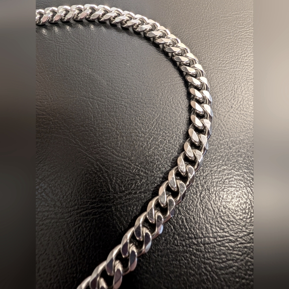 Stainless Steel Silver-tone Men's Neck Chain